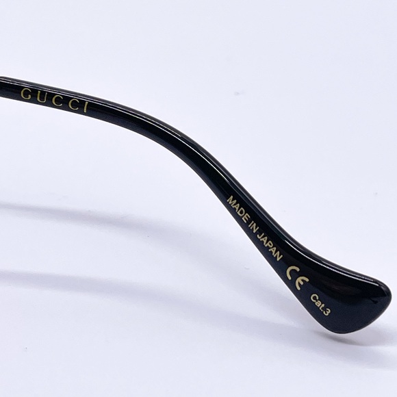 NEW GUCCI GG1089SA 001 WOMEN SUNGLASSES GUCCI GG1089SA GOLD + GOLD CHAIN - Picture 9 of 12